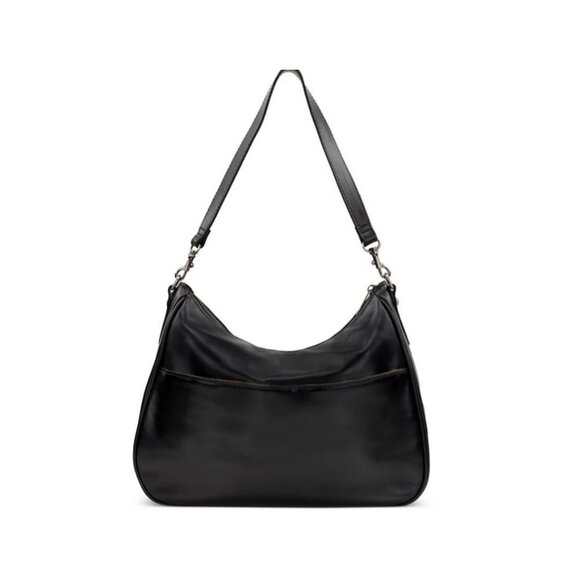 PATRICIA NASH Athani large smooth leather shoulder bag - BLACK (No long strap) - Picture 2 of 11